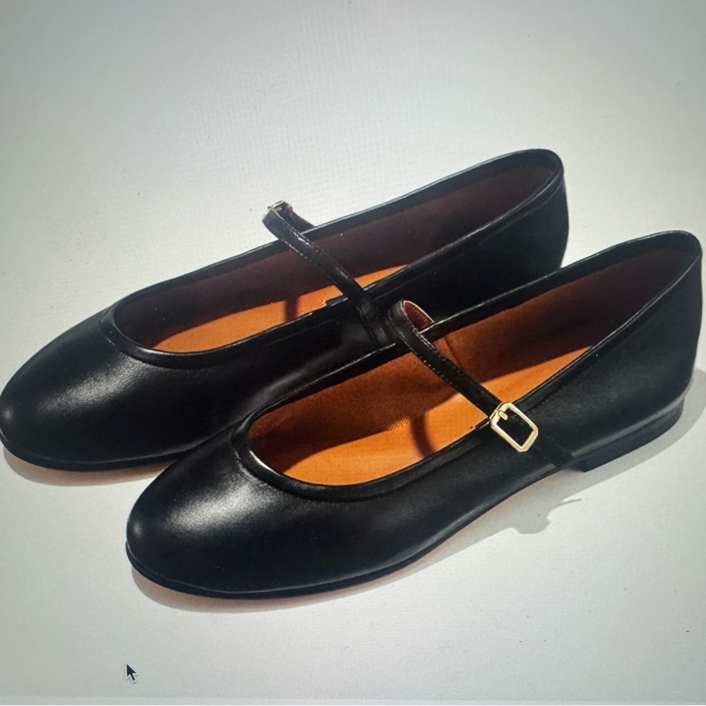 Margaux Demi Jane: Black Mary Jane Flats